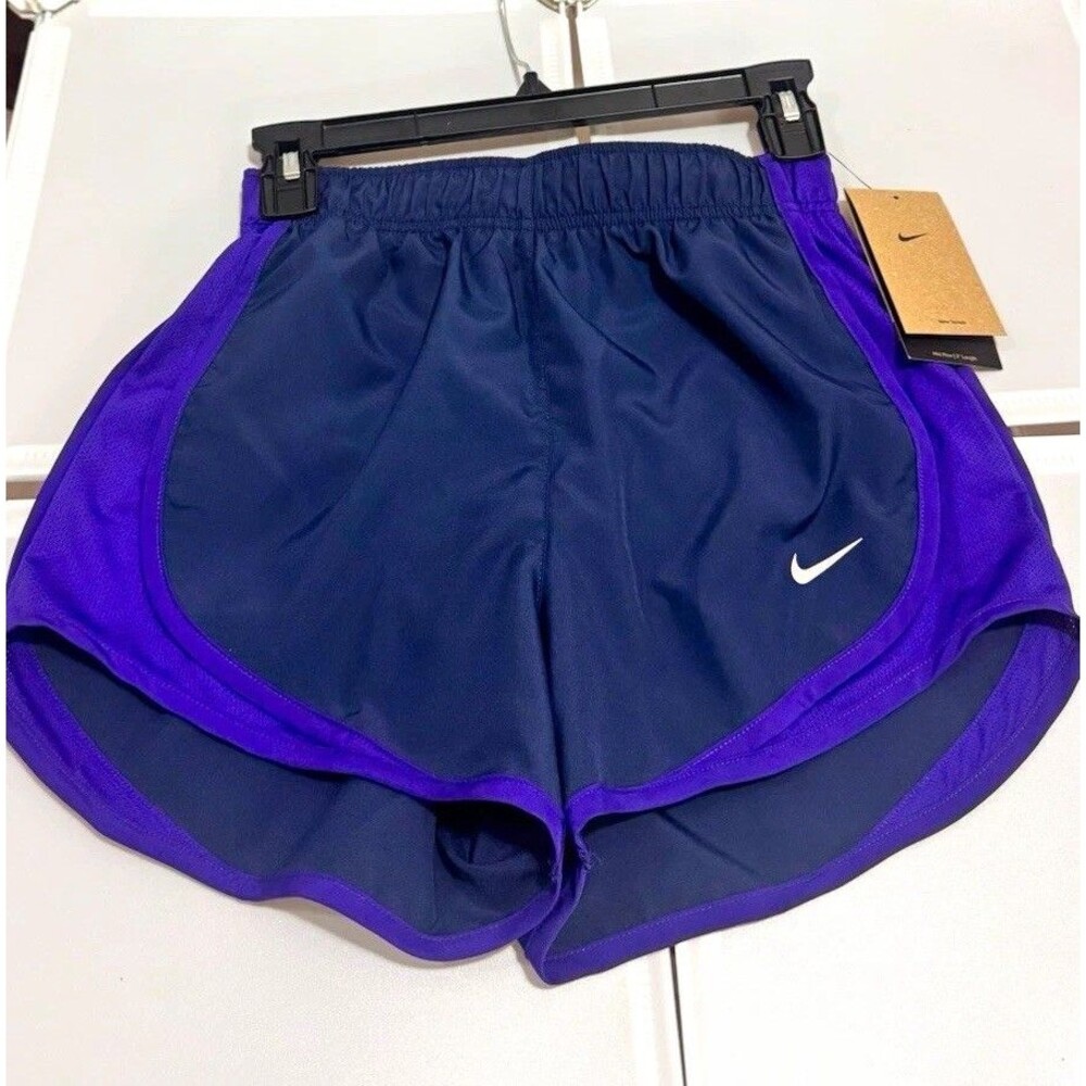 Nike Womens Tempo Dri-FIT 3" Brief Lined Running Shorts Navy Purple Size XS New